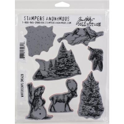 Stampers Anonymous Tim Holtz Cling Stamps -  Winterscape